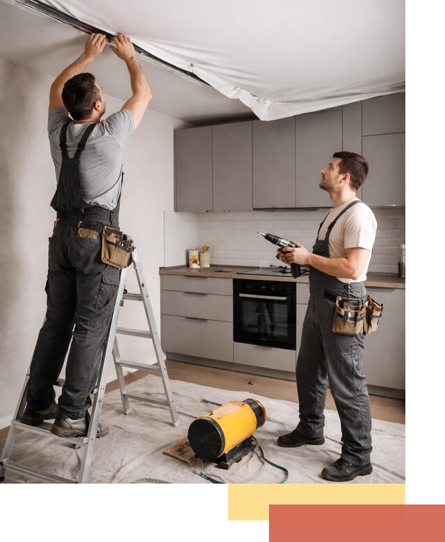 Монтаж натяжного потолка на кухне в Салехарде