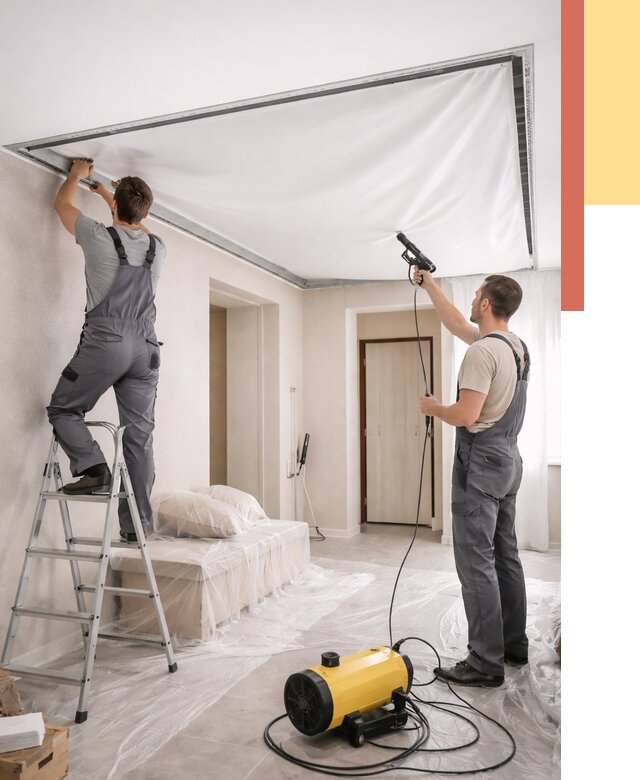 Монтаж натяжного потолка в прихожей в Салехарде от 2837 руб. под ключ | ОТДЕЛОЧНИК-Слх