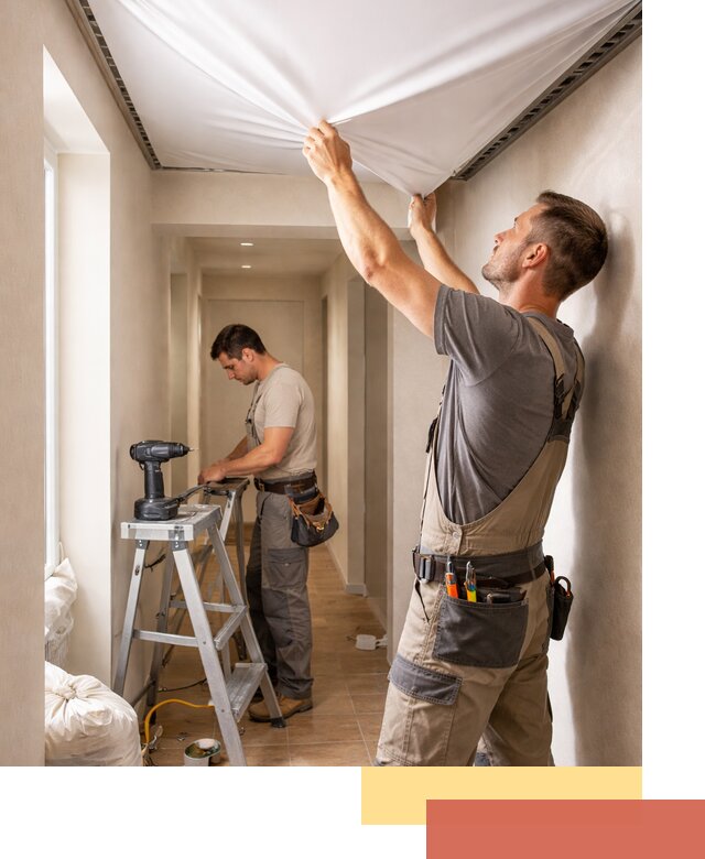 Монтаж натяжного потолка в прихожей в Салехарде