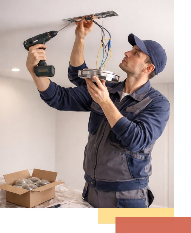 Установка люстры в натяжной потолок в Салехарде