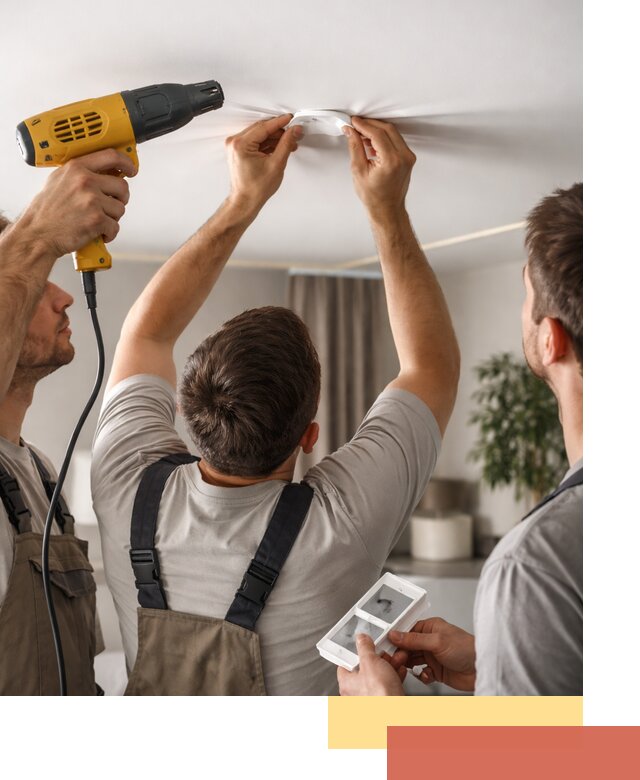 Ремонт прокола полотна натяжного потолка в Салехарде