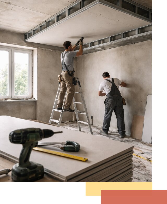 Двухуровневый потолок из гипсокартона в Салехарде