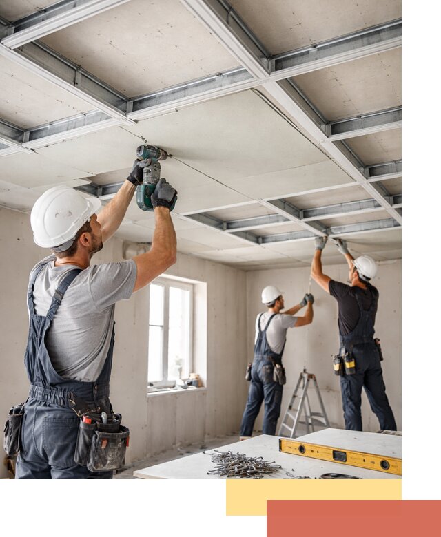 Кессонный потолок из гипсокартона под ключ в Салехарде