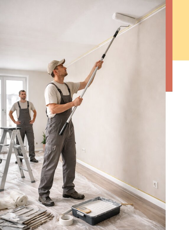 Покраска потолка из гипсокартона в Салехарде от 4817 руб./м2 — услуги под ключ | ОТДЕЛОЧНИК-Слх