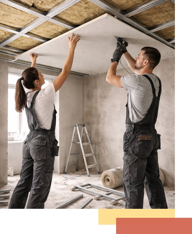 Звукоизоляция потолка из ГКЛ в Салехарде профессионально и надежно