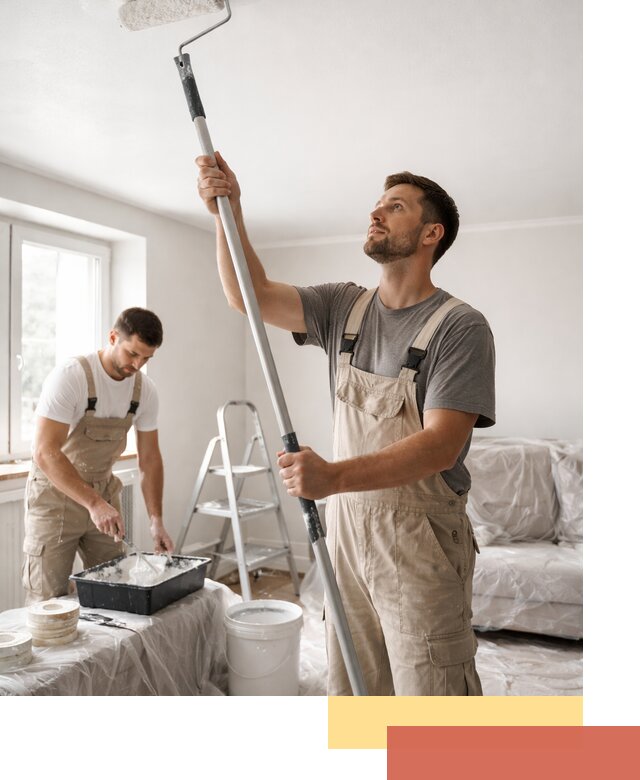 Покраска потолка водоэмульсионной краской в Салехарде