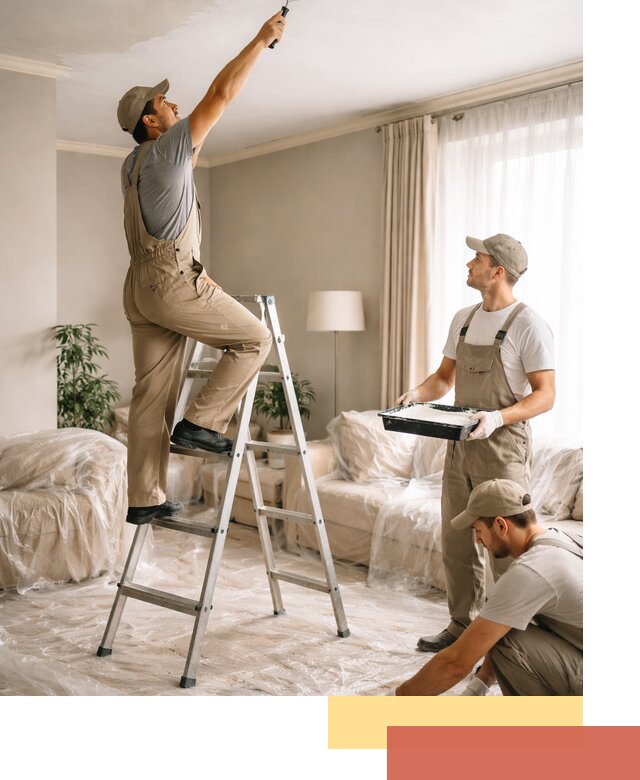 Покраска потолков акриловой краской в Салехарде качественно и быстро