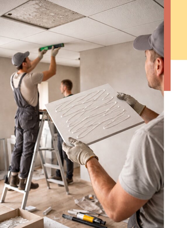 Монтаж потолочной плитки в Салехарде от 4817 руб. — быстро и недорого | ОТДЕЛОЧНИК-Слх