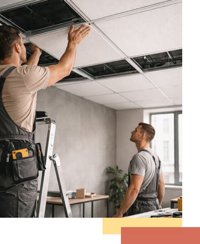 Монтаж потолочной плитки в Салехарде качественно и в срок