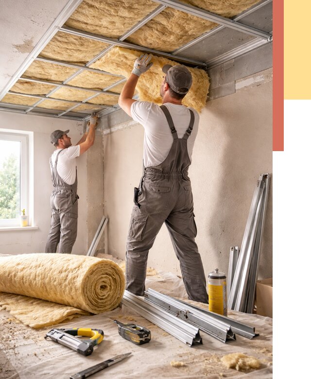 Утепление потолка в Салехарде от 7707 руб/м2 — недорого, быстро, под ключ | ОТДЕЛОЧНИК-Слх