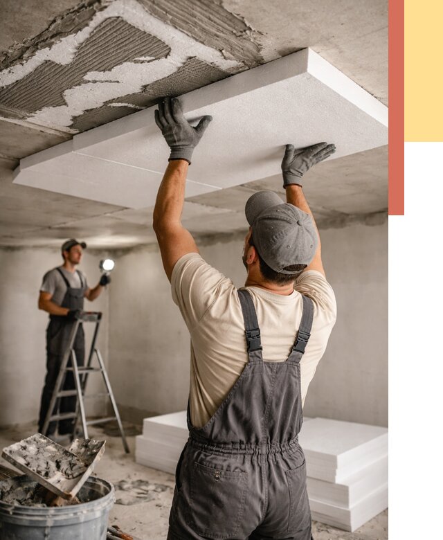 Утепление потолка пенопластом в Салехарде от 4817 руб/м2 — недорого и быстро | ОТДЕЛОЧНИК-Слх